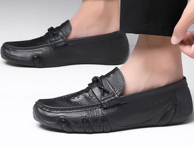 Kluiv Men's Loafer Fashion Shoes - Czerwony