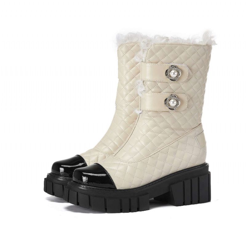 Kristhen Damskie Buty Śnieżne - Biały