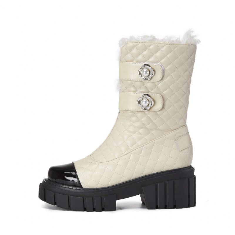 Kristhen Damskie Buty Śnieżne - Biały