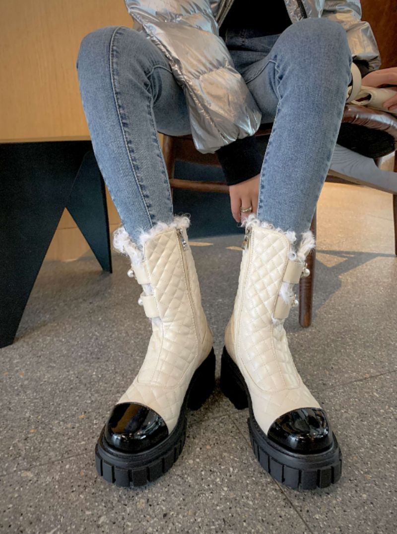 Kristhen Damskie Buty Śnieżne - Biały