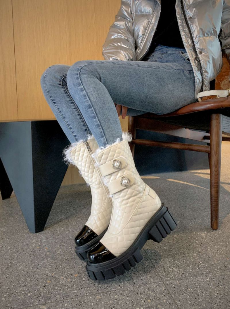 Kristhen Damskie Buty Śnieżne - Biały
