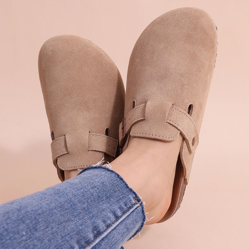 Kucyki Damskie Oriana Classic Suede Cork - Brązowy