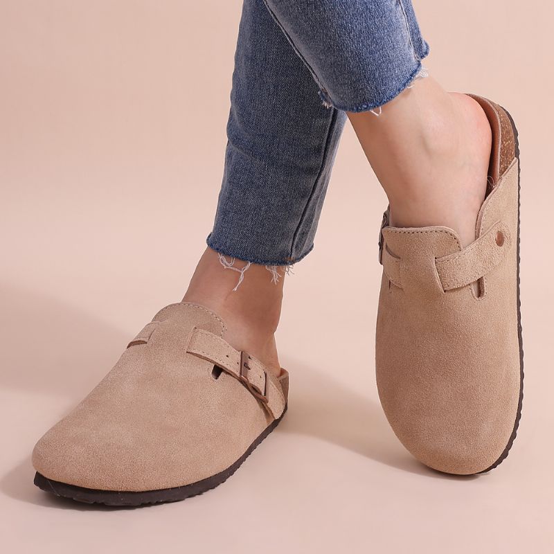 Kucyki Damskie Oriana Classic Suede Cork - Brązowy