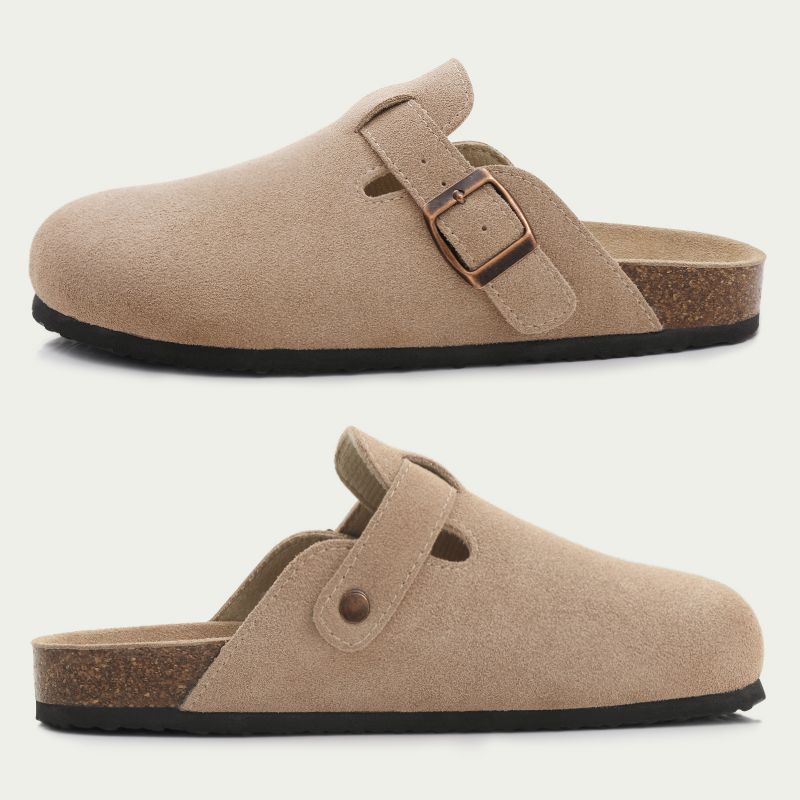 Kucyki Damskie Oriana Classic Suede Cork - Brązowy