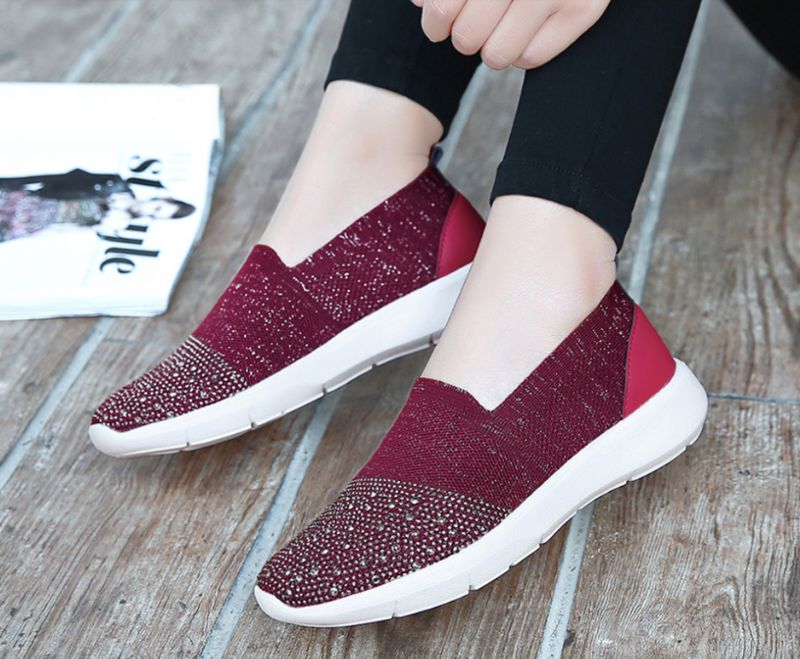 Kupala Damskie Buty Sznurowane - Winoczerwony