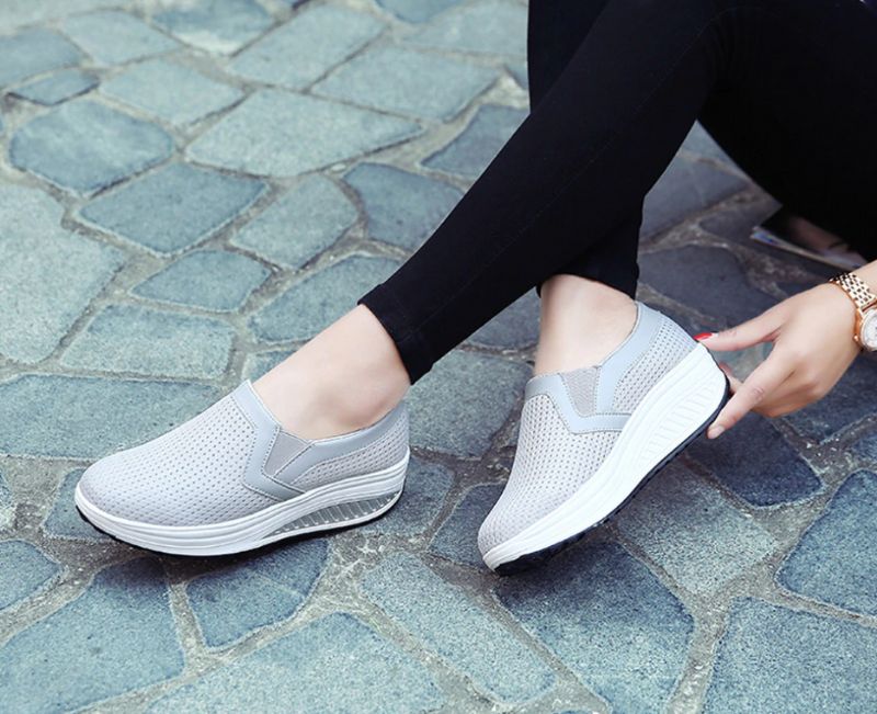 Lala Damskie Buty Na Platformie - Niebieski