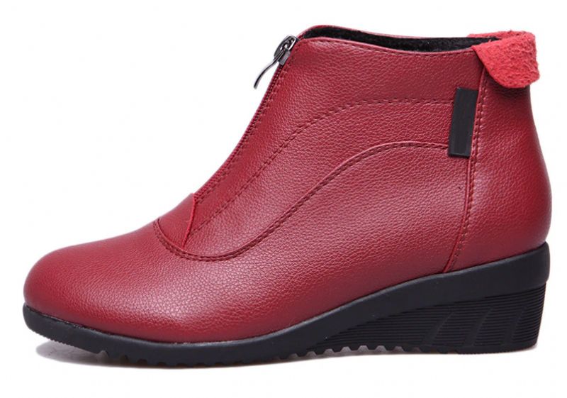 Lander Damskie Wysokiej Jakości Skórzane Buty - Czerwony