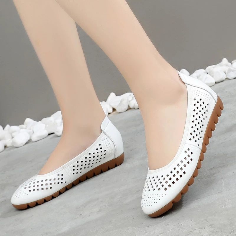 Lariza Damskie Płaskie Buty - Biały