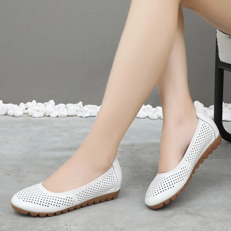 Lariza Damskie Płaskie Buty - Biały