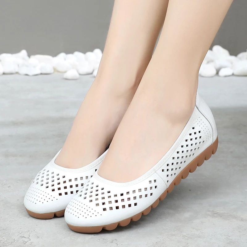 Lariza Damskie Płaskie Buty - Biały