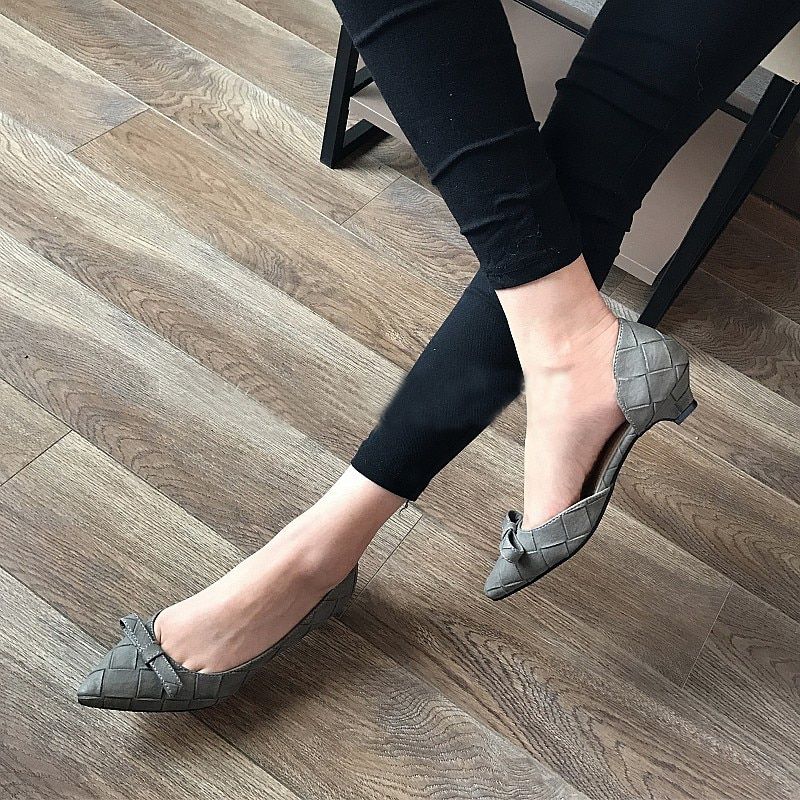 Laura Damskie Niskie Płaskie Buty - Czarny
