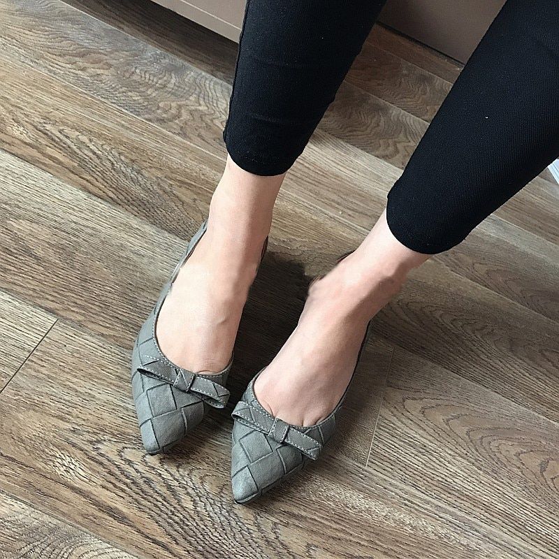 Laura Damskie Niskie Płaskie Buty - Czarny