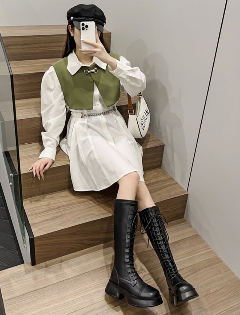 Leivy Damskie Buty Chelsea - Beżowy