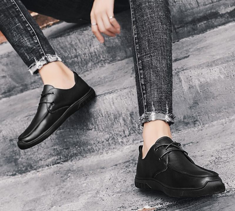 Lenny Męskie Mokasyny Eleganckie Buty - Czarny