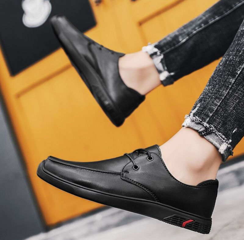 Lenny Męskie Mokasyny Eleganckie Buty - Czarny