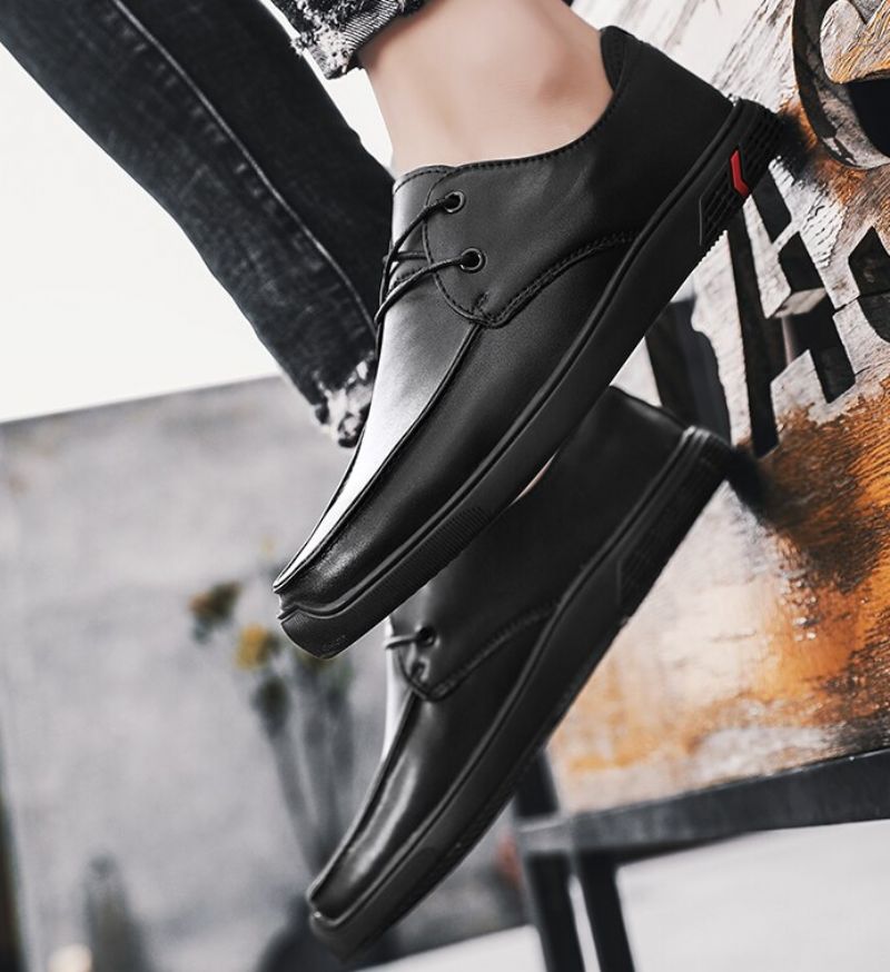Lenny Męskie Mokasyny Eleganckie Buty - Czarny