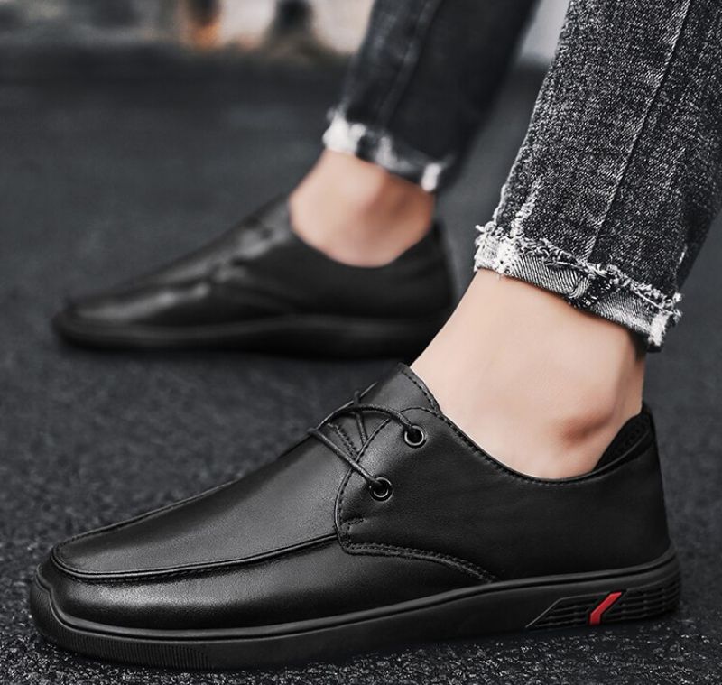 Lenny Męskie Mokasyny Eleganckie Buty - Czarny