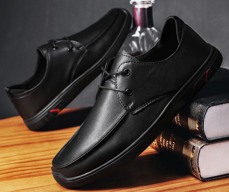 Lenny Męskie Mokasyny Eleganckie Buty - Czarny