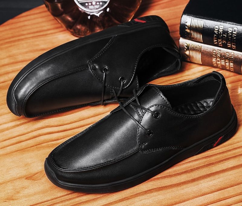Lenny Męskie Mokasyny Eleganckie Buty - Czarny