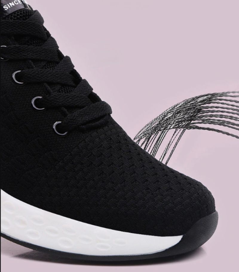 Letty Damskie Trampki Czarne Buty - Czarny