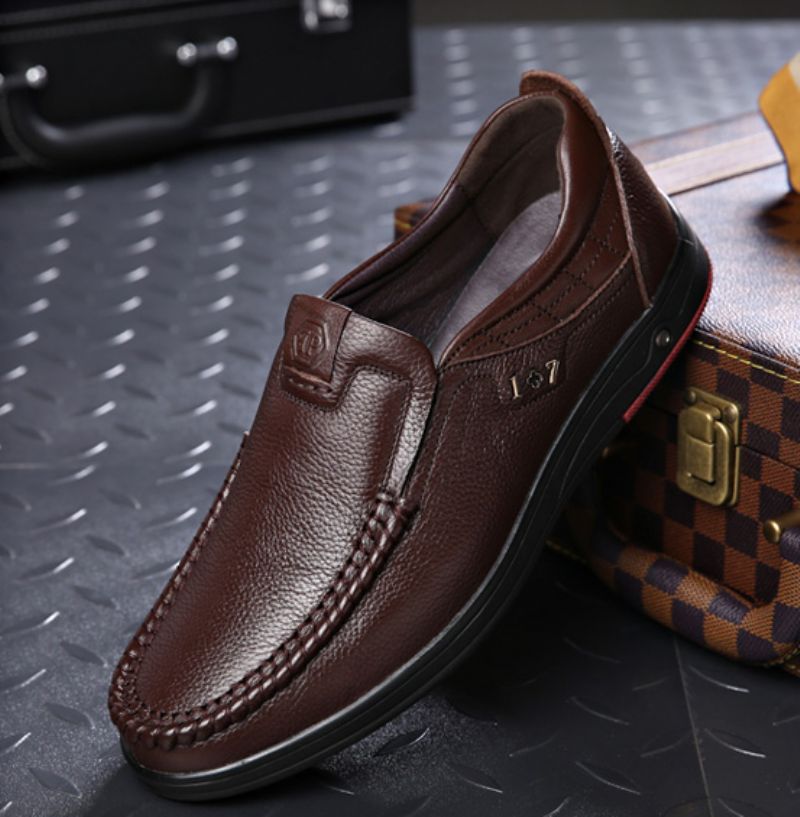 Libano Męskie Mokasyny Casualowe Buty - Czarny