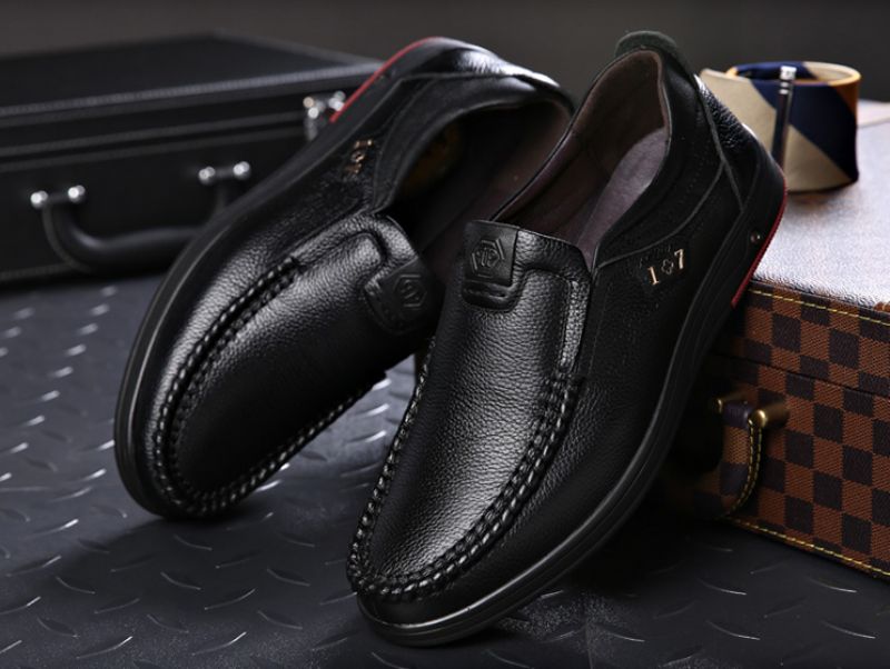 Libano Męskie Mokasyny Casualowe Buty - Czarny