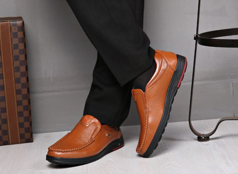 Libano Męskie Mokasyny Casualowe Buty - Czarny