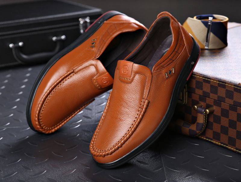 Libano Męskie Mokasyny Casualowe Buty - Czarny