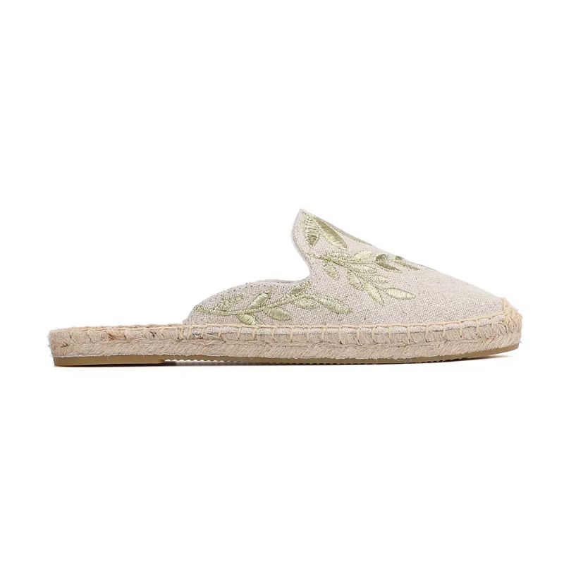 Libia Damskie Espadryle Hemp Letnie Chodaki - Niebieski