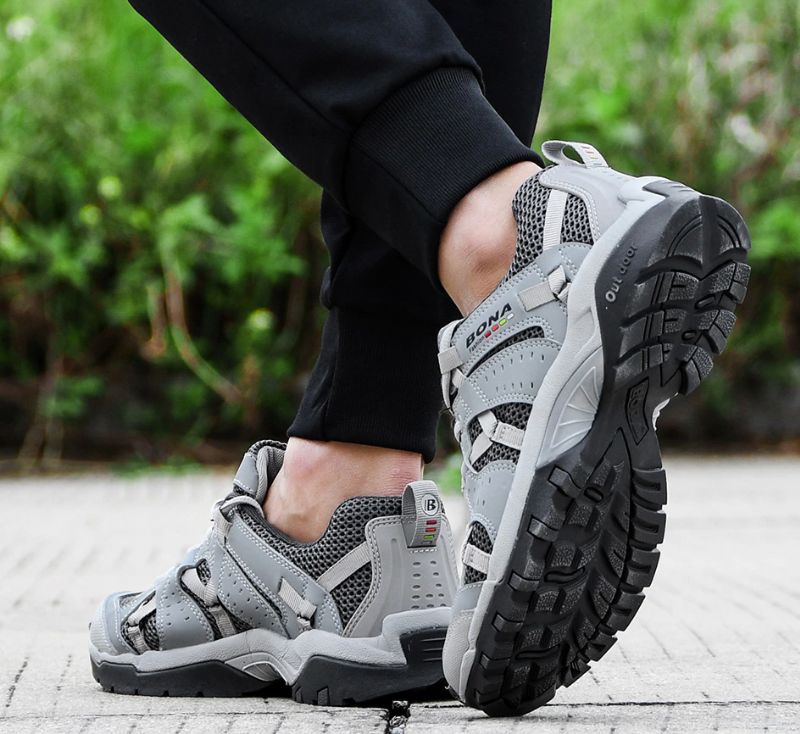 Liu Męskie Buty Do Pieszych Wędrówek - Srebrny