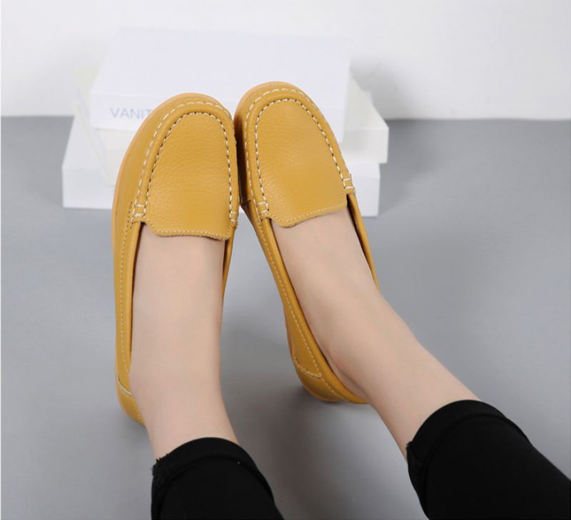 Liza Damskie Mokasyny Na Platformie Czarne Buty - Czarny