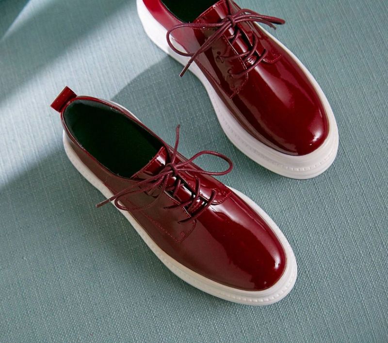 Llaru Damskie Buty Na Platformie Z Okrągłym Noskiem - Żółty