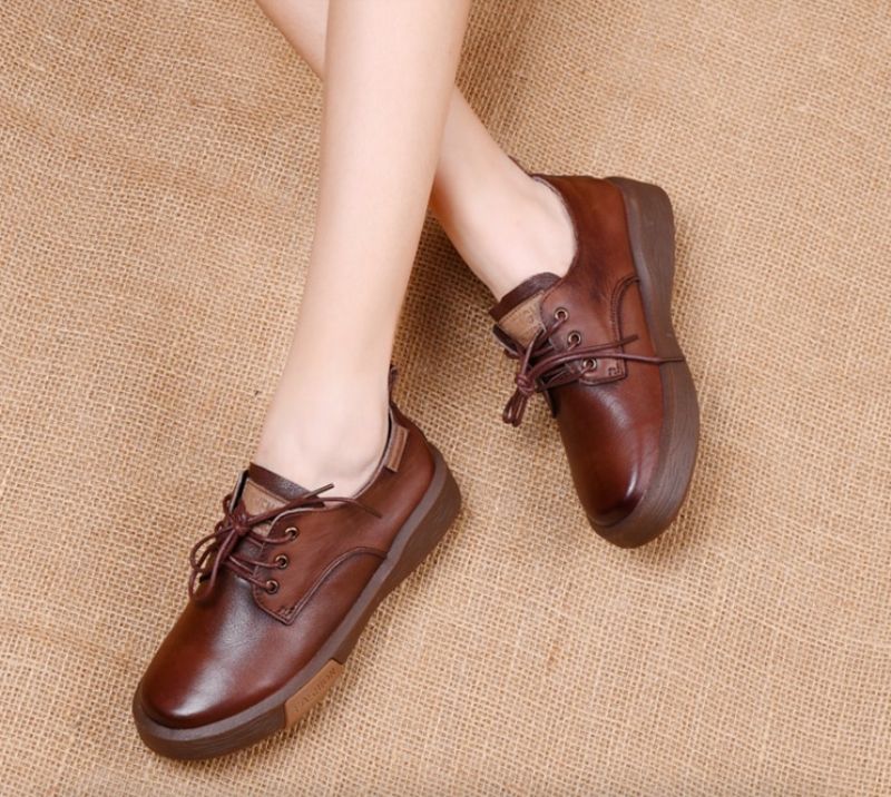Lohan Damskie Buty Typu Loafer - Brązowy