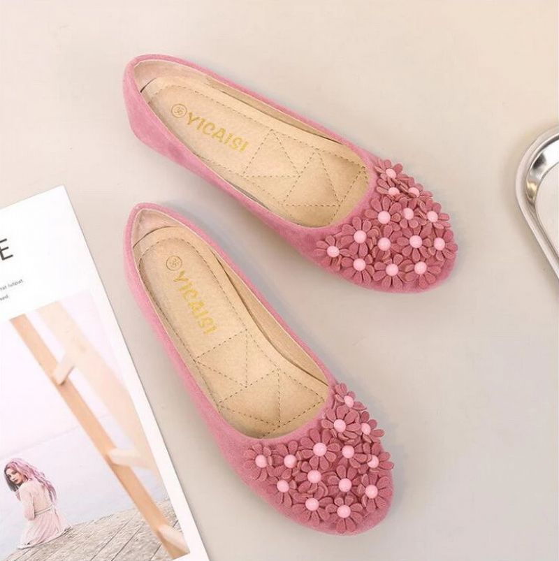 Lolita Damskie Płaskie Buty - Różowy