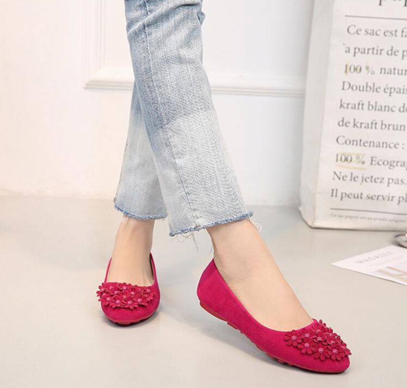 Lolita Damskie Płaskie Buty - Różowy