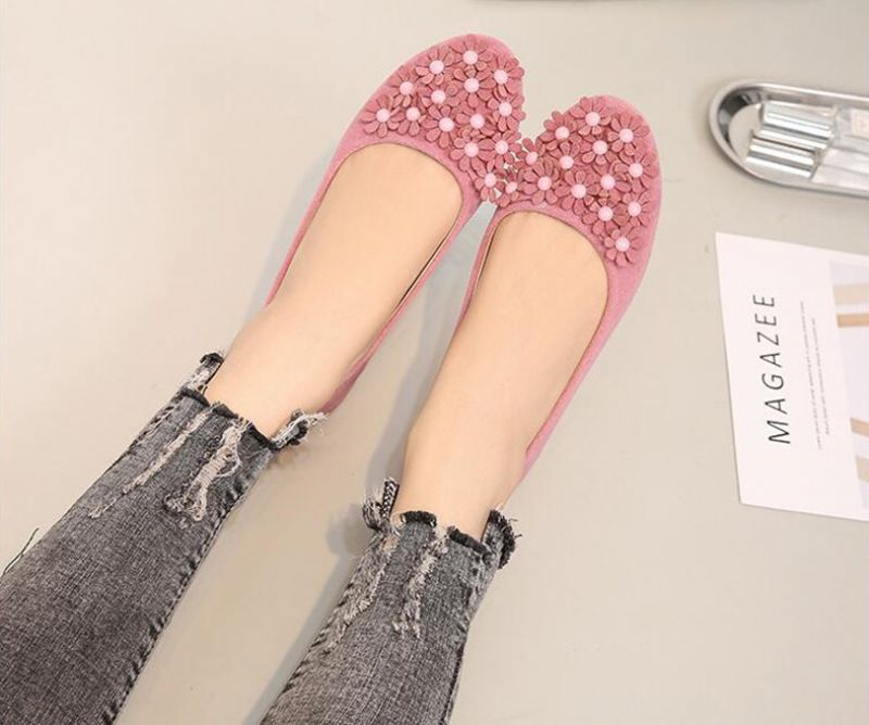 Lolita Damskie Płaskie Buty - Różowy
