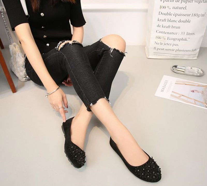 Lolita Damskie Płaskie Buty - Różowy