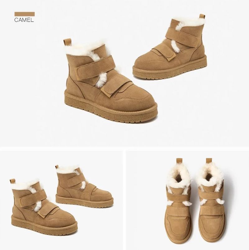 Loreana Damskie Buty Zimowe Hook \u0026 Loop - Wielbłąd