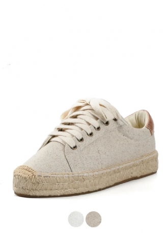 Loreana Damskie Espadryle Na Platformie Z Konopi