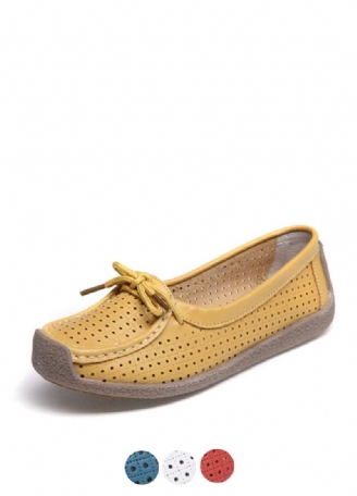 Loyola Damskie Letnie Skórzane Płaskie Buty Wsuwane