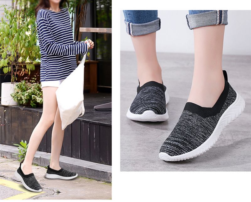 Luar Damskie Wsuwane Buty Do Chodzenia - Czarny