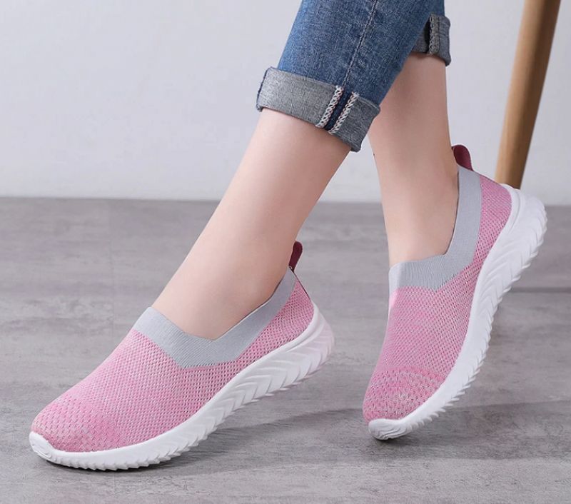 Luar Damskie Wsuwane Buty Do Chodzenia - Różowy
