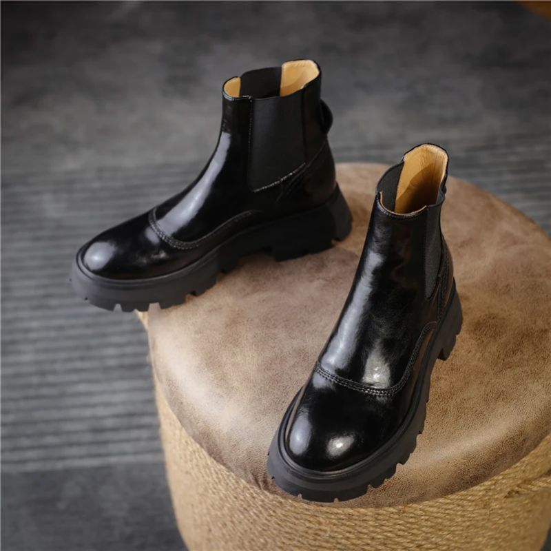 Ludy Damskie Buty Na Platformie - Czarny