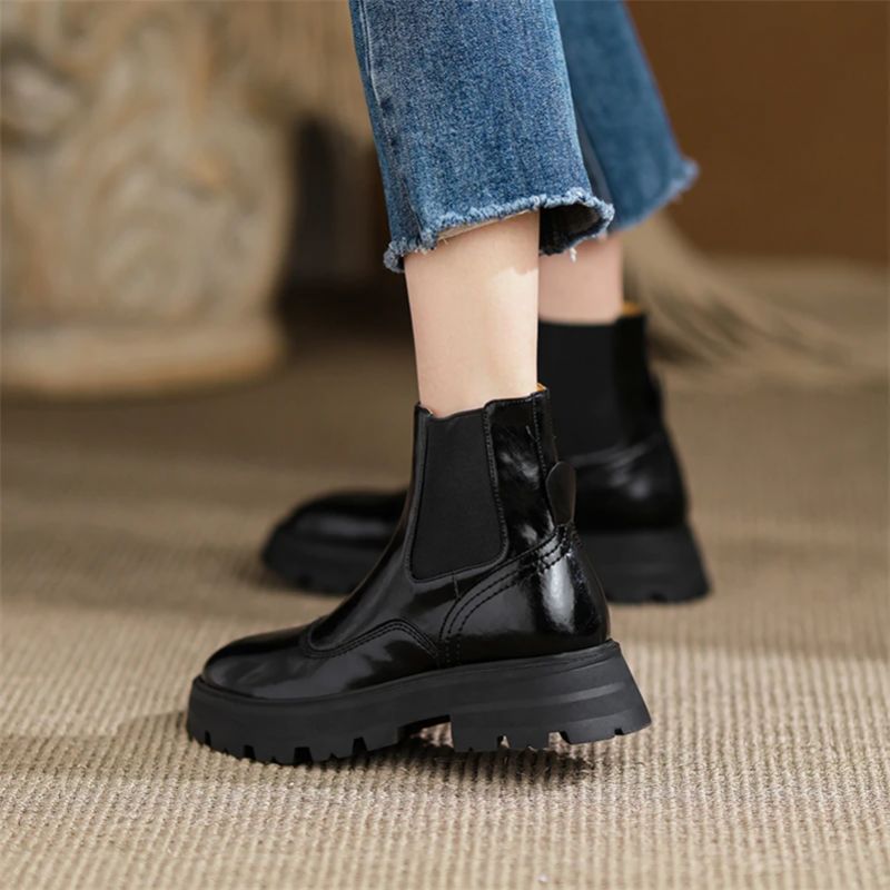 Ludy Damskie Buty Na Platformie - Czarny