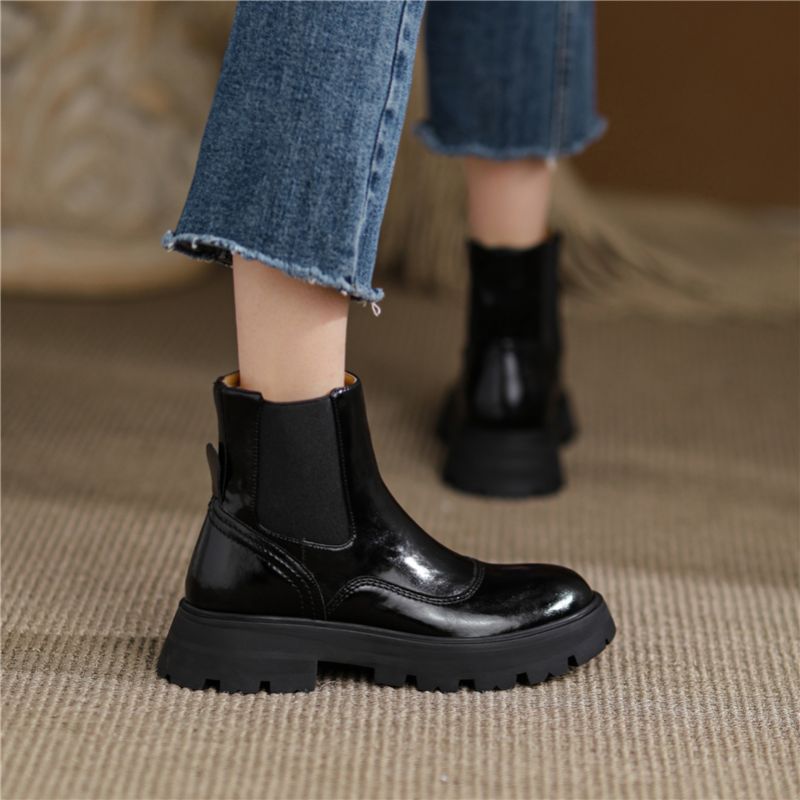 Ludy Damskie Buty Na Platformie - Czarny