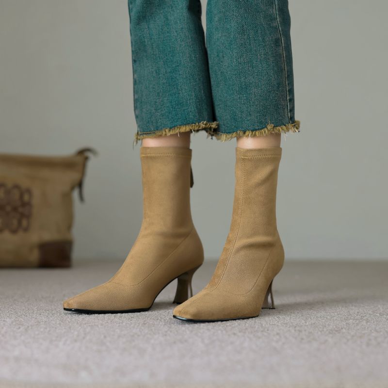 Luisa Damskie Buty Rozciągliwe Do Kostki - Czarny