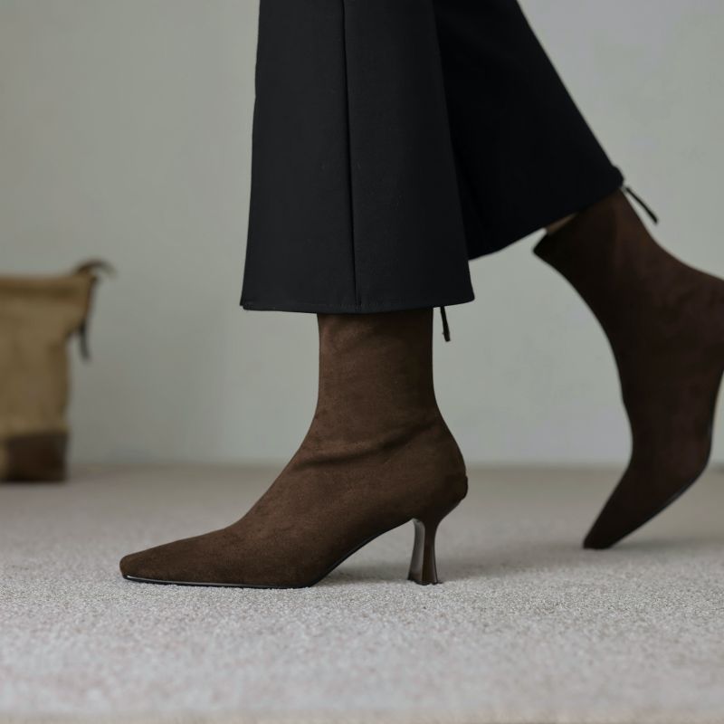 Luisa Damskie Buty Rozciągliwe Do Kostki - Czarny