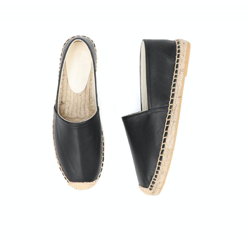 Luisa Damskie Wsuwane Codzienne Espadryle - Czarny