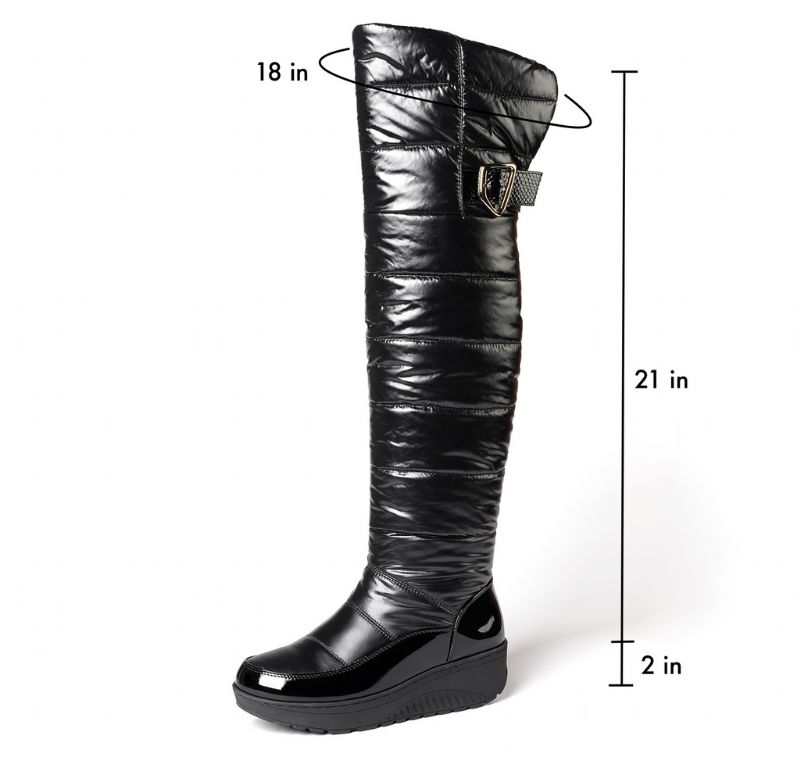 Luke Damskie Zimowe Buty Za Kolano - Czarny