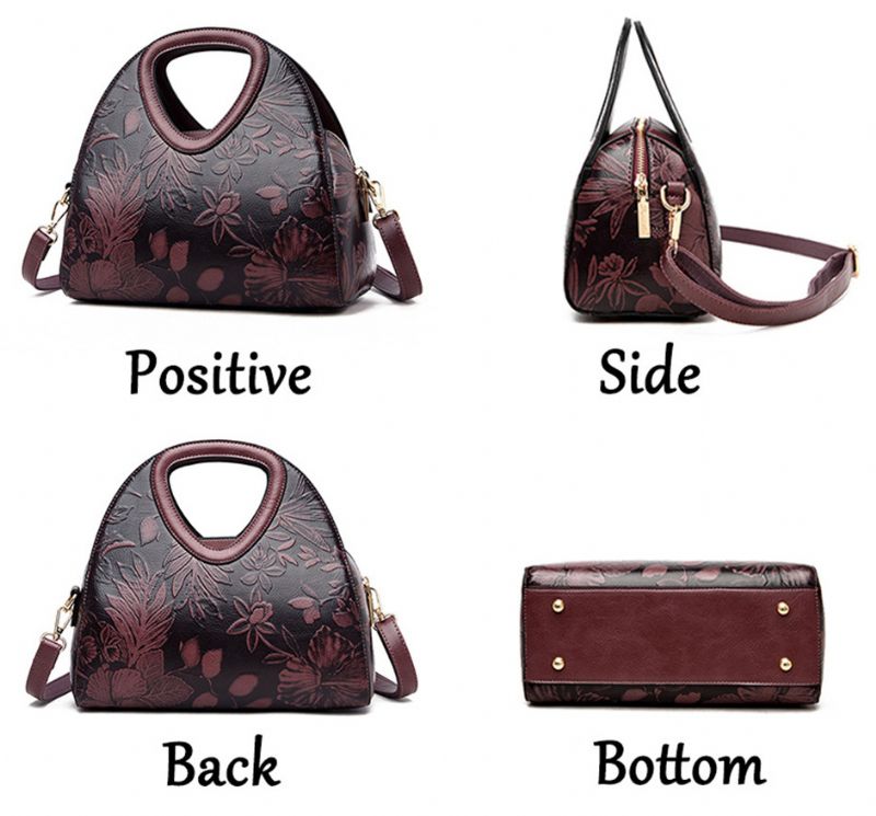 Luksusowa Torebka Damska Billy High Quality Leather - Czerwony